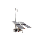 6.2m Electric lifting mast 4x150w led solar mobile lighting tower